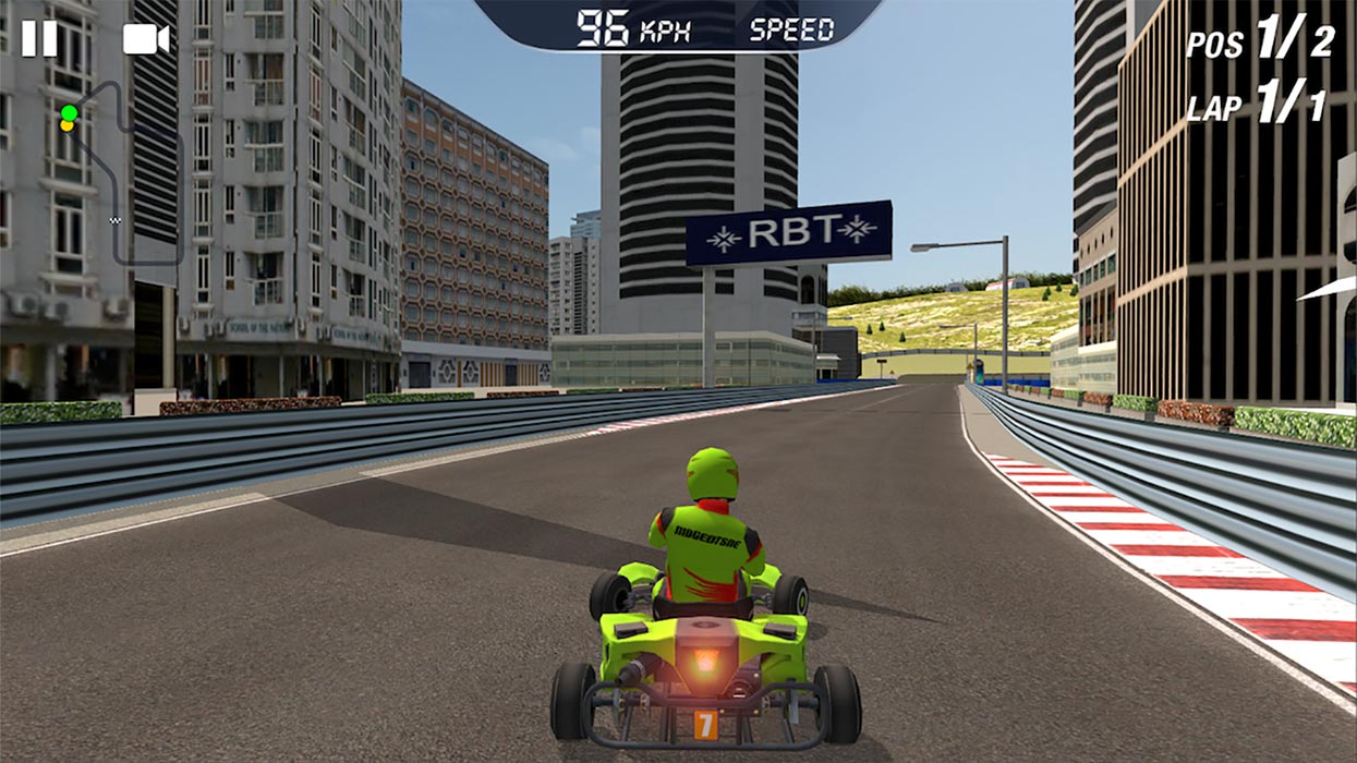 kart racing screen in go karts racing game