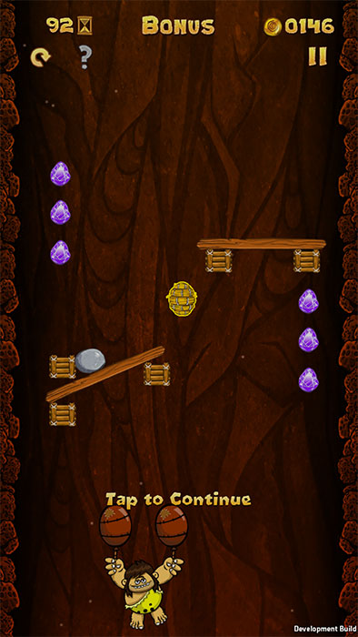 bonus level in a mobile puzzle game