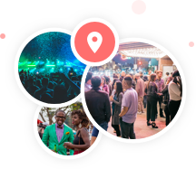 Find events nearby and meet people in an online dating app sparker